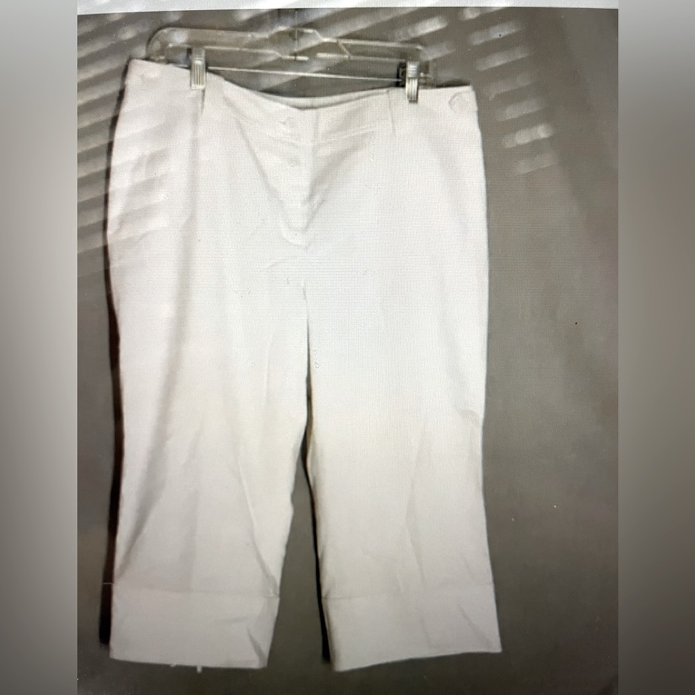 NWOT - loft Julie cropped pants - white - 14